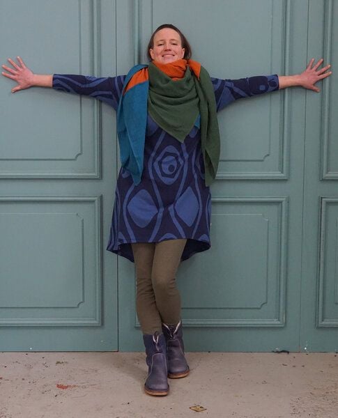 Fräulein Prusselise H-Kleid Jacquard blau oder rot von Fräulein Prusselise