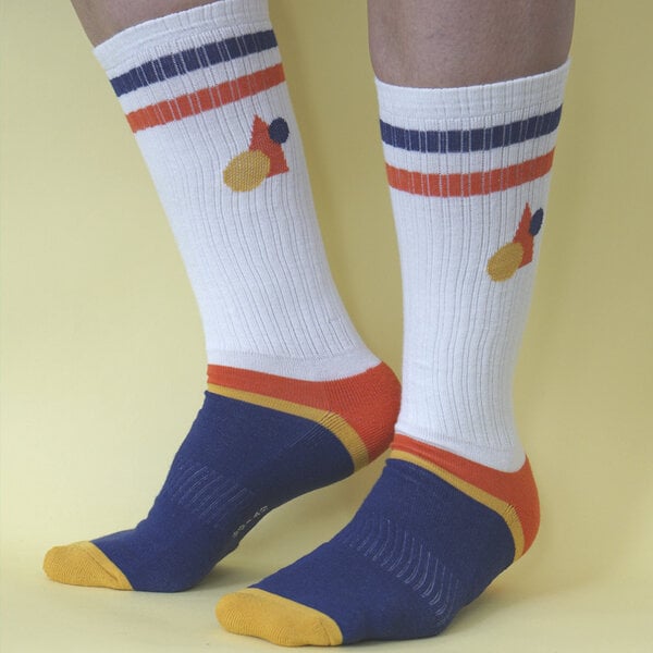 Fräulein Prusselise Sportsocke Rakete Tennissocke bunt und cool für Damen Herren und Kinder, bunt gemustert von Fräulein Prusselise