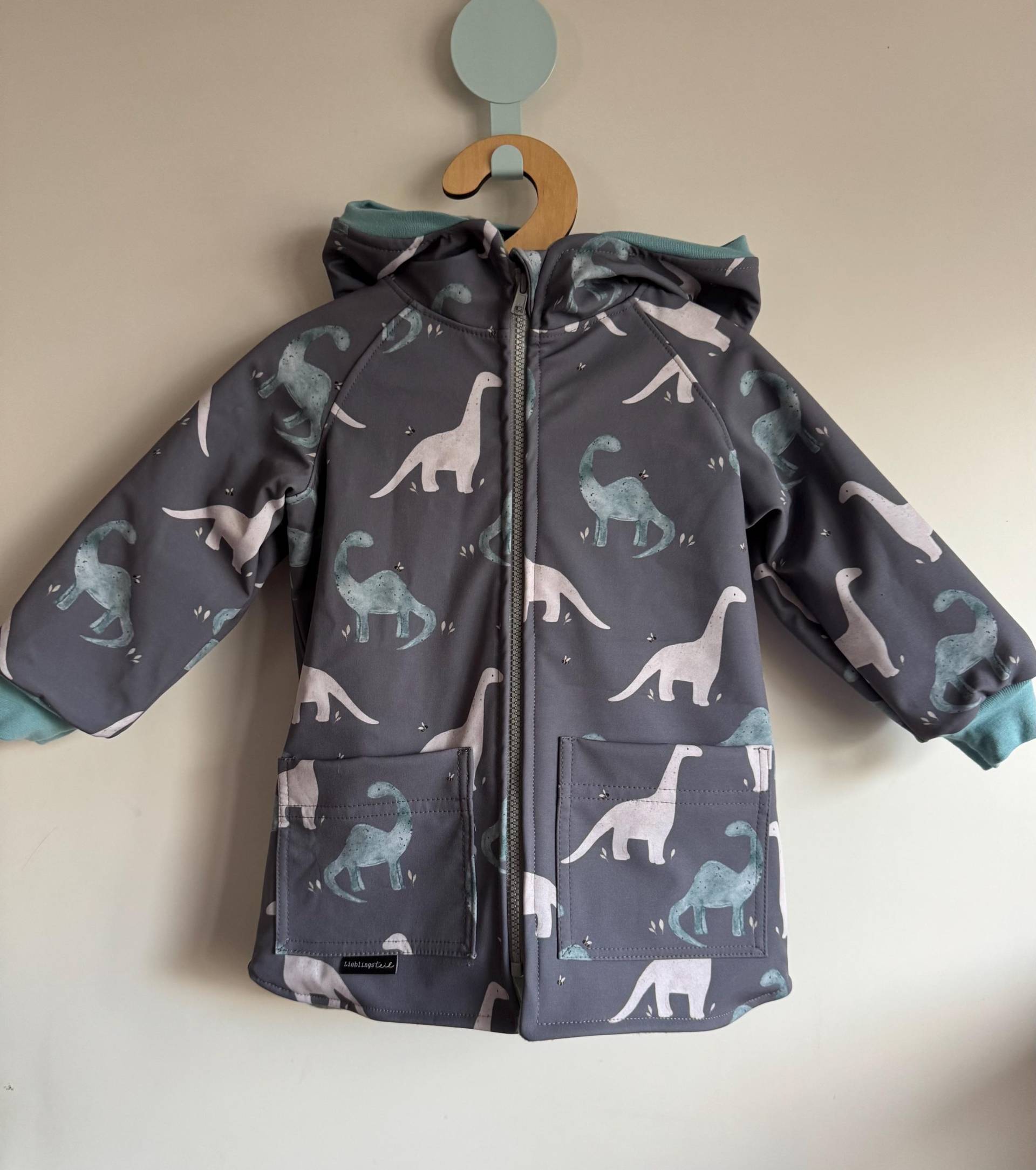 Softshell Jacke „Dino" 98 Gefüttert Mit Baumwollfleece von FraeuleinAnnA
