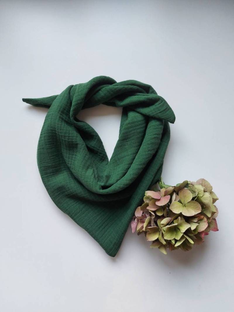 Musselin Tuch Grün von FraeuleinFrauke