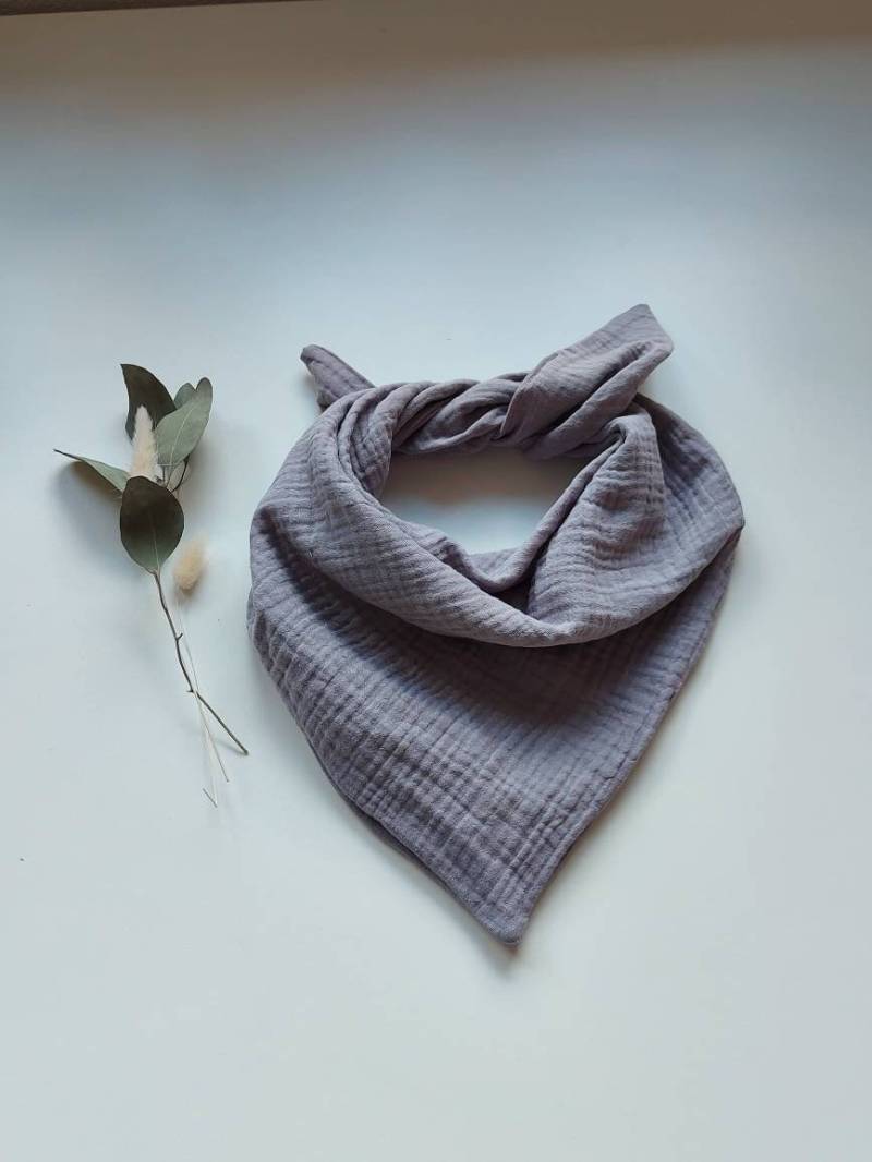 Musselin Tuch Hellgrau von FraeuleinFrauke