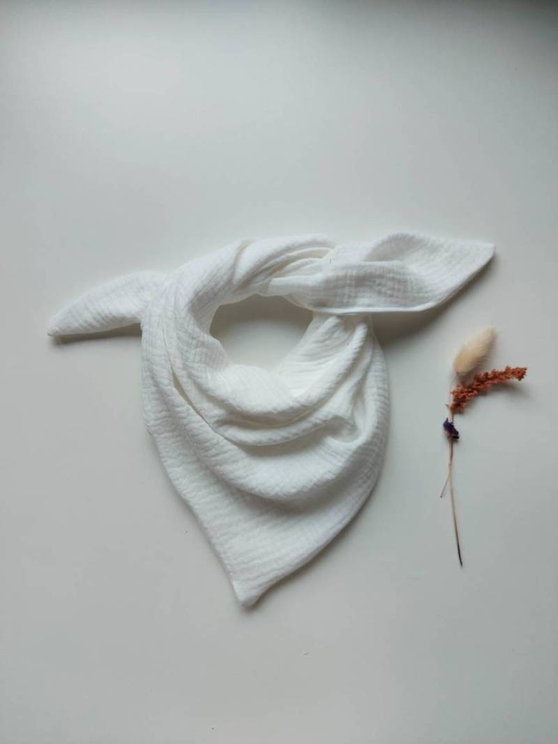 Musselin Tuch in Offwhite von FraeuleinFrauke