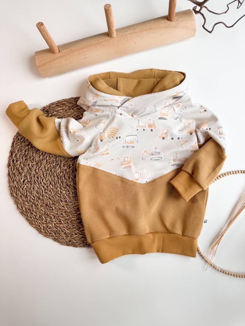 Hoodie Kinder Bagger Pullover Baustelle Pulli Junge von FraeuleinGoldstueck