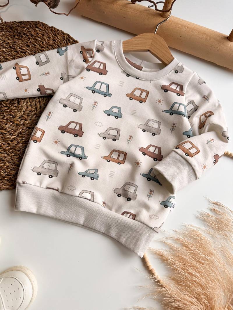 Pullover Mit Auto Für Kinder Pulli Fahrzeuge Unisex Schlicht von FraeuleinGoldstueck