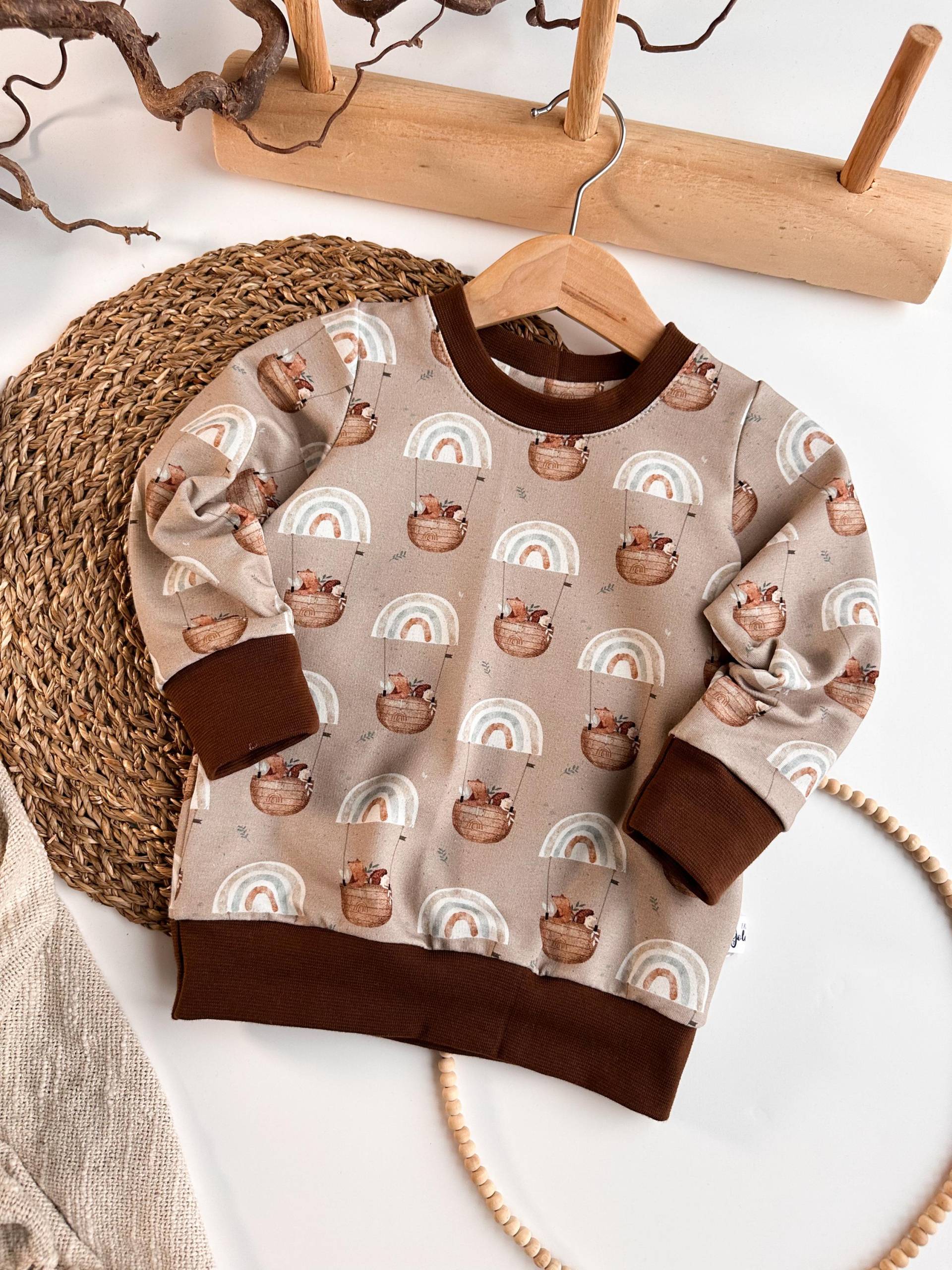 Pullover Mit Bär Igel Für Kinder Pulli Bären Ballon Schlicht Gr. 68 80 von FraeuleinGoldstueck