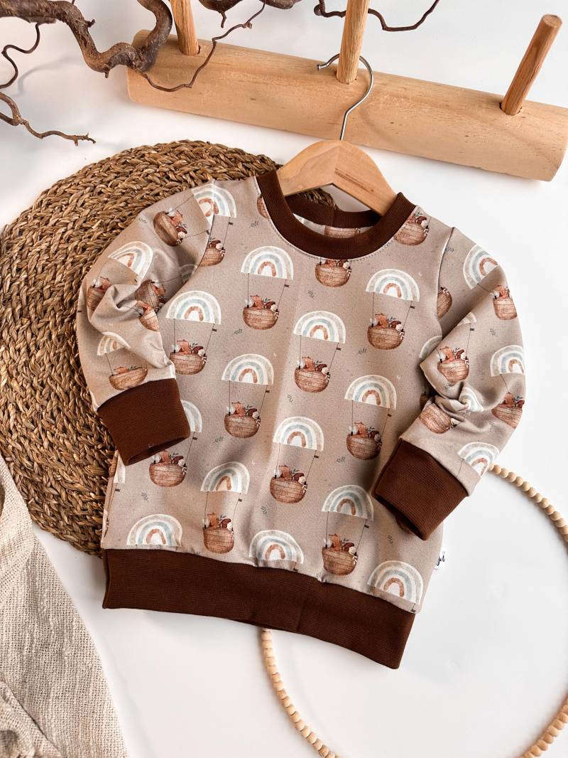 Pullover Mit Bär Igel Für Kinder Pulli Bären Ballon Schlicht Gr. 68 80 von FraeuleinGoldstueck