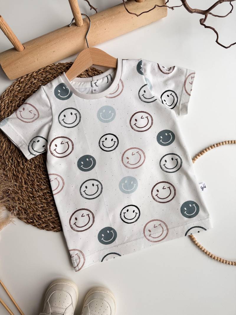 T-Shirt Junge Kinder Jungs Smiley Urlaub Outfit Sommerurlaub Kind Gr. 92 von FraeuleinGoldstueck