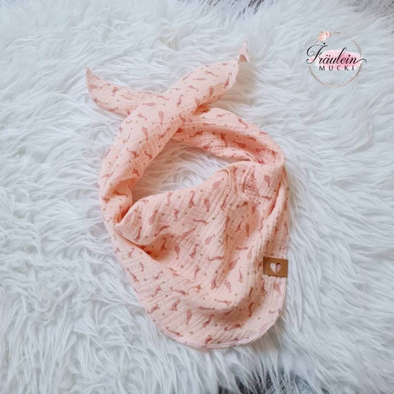 Tuch Aus Musselin, Halstuch Mädchen 0-6 Jahre, Rose von FraeuleinMucki