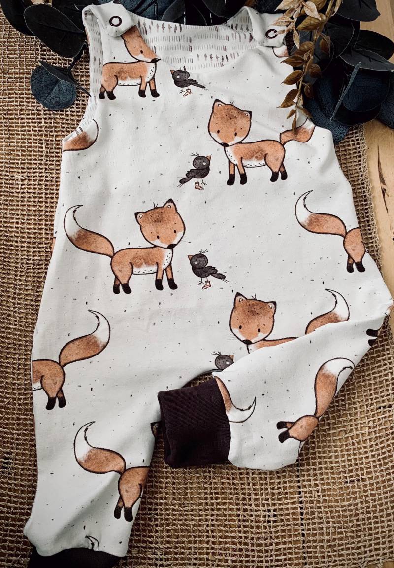 strampler, Spatz & Fuchs , Babystrampler ‚Babystrampler Neutral, Geschenk Zur Geburt Waldtiere von FraeuleinPieksig