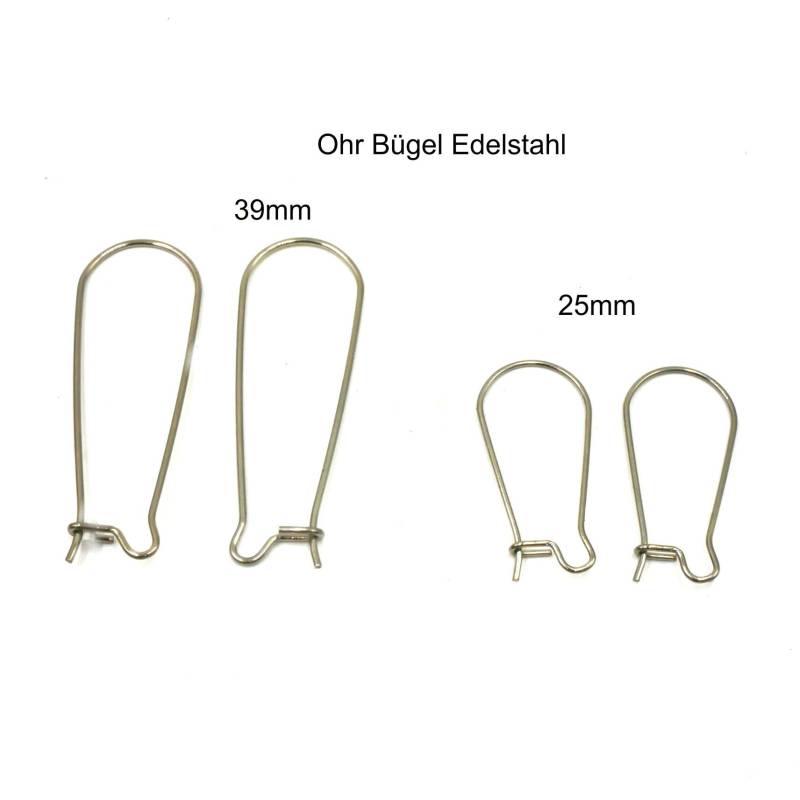 xxl Edelstahl 10 Stück Ohrhaken, Ohrbügel , Elegant , , Auswahl 39mm Oder 25mm Länge in 2 Verschiedenen Größen xxl Edelstahl 10 Stück Ohrhaken, Ohrbügel , Elegant , , Auswahl 39mm Oder 25mm Länge in 2 Verschiedenen Größen von FrageMich