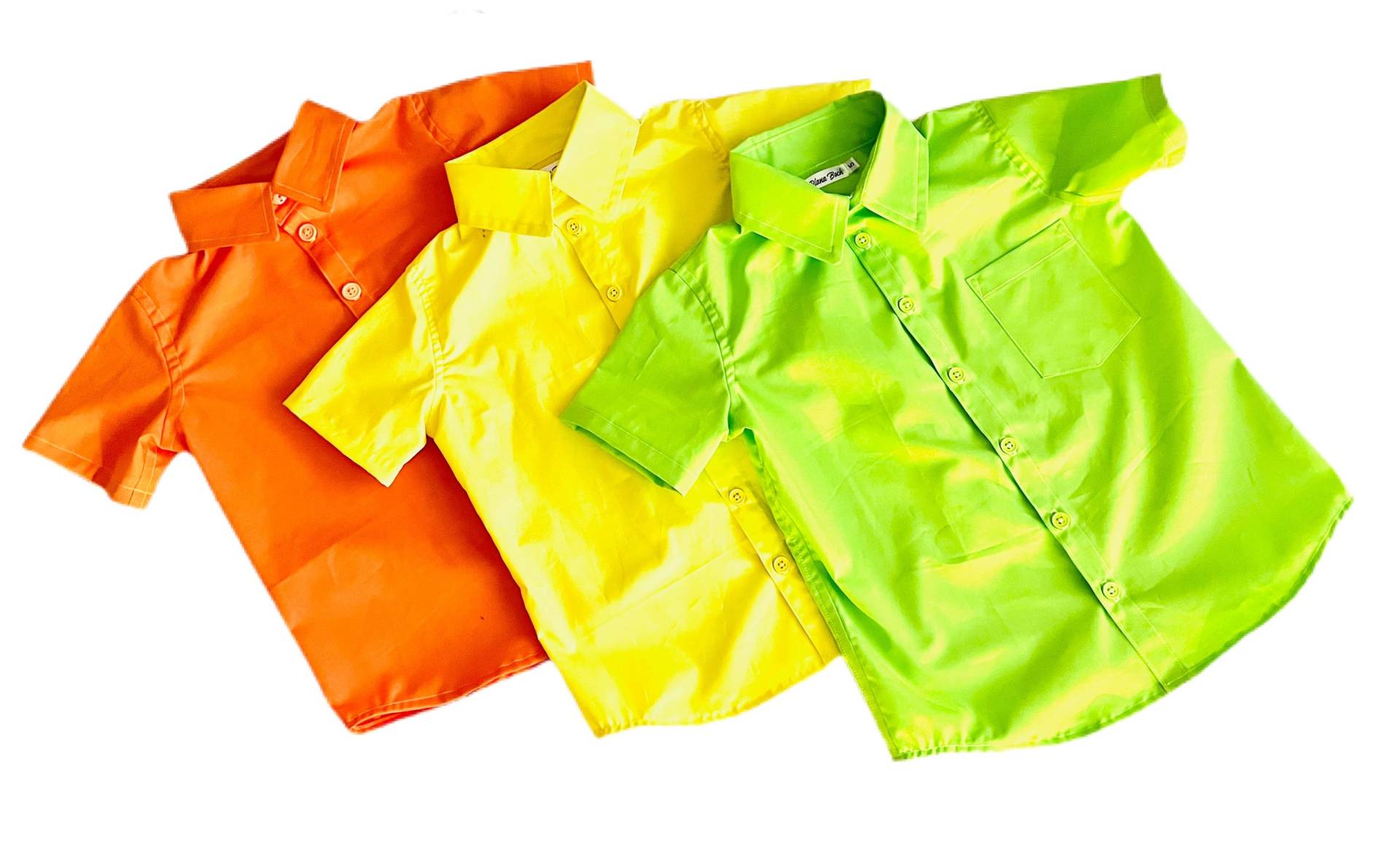 Neonfluoreszierende 3-Teilige Button-Down-Hemden von FragileEccentrics