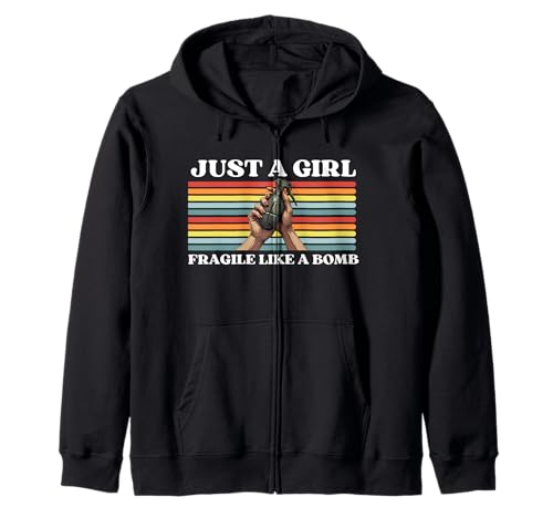 Nur EIN Mädchen, Nicht zerbrechlich wie eine Blume, zerbrechlich wie eine Bombe Kapuzenjacke von Fragilie Like Just A Girl