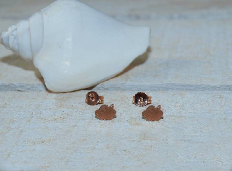 Wolke Tiny Studs Rose Gold Puffy Ohrringe Silber 925 Schmuck Nette Mädchen Und Frauen Geschenk von FragkiskiDesigns