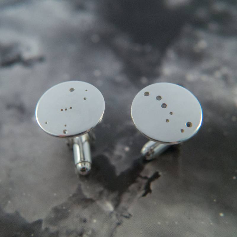 Mismatched Silber Sternbilder Manschettenknöpfe Manschettenknöpfe Aus Sterlingsilber Mit Den Sternbildern Ihrer Wahl von FragmentDesignsEtsy