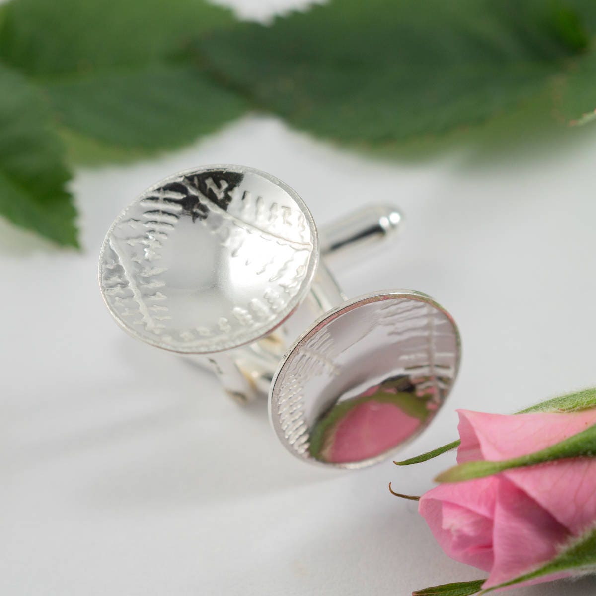 Silber Farnwedel Manschettenknöpfe Sterling Manschettenknöpfe Mit Muster von FragmentDesignsEtsy