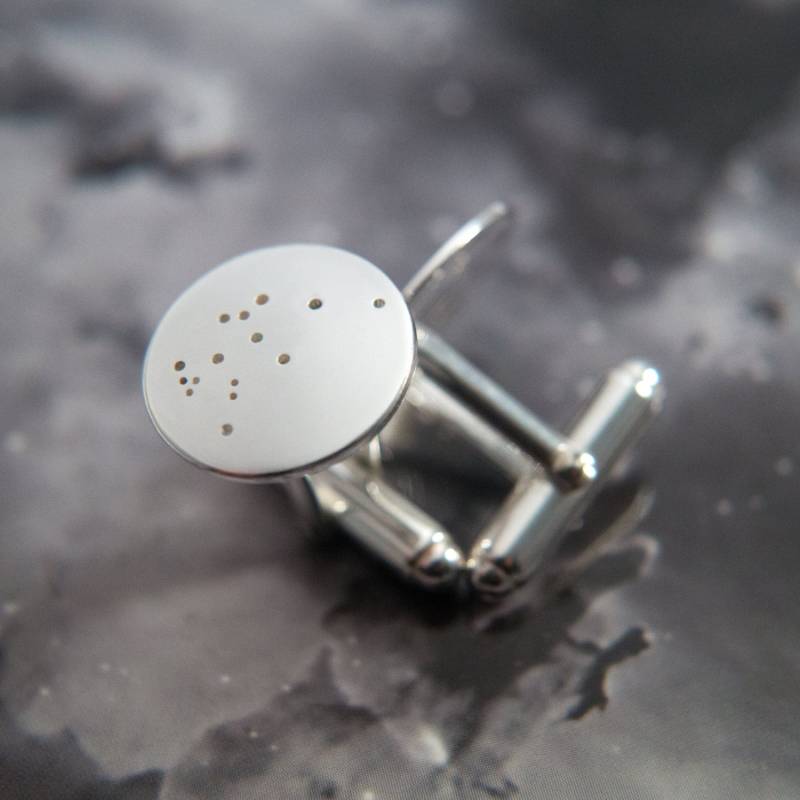 Silber Wassermann Manschettenknöpfe Echtsilber Manschettenknöpfe Mit Dem Sternbild Wassermann von FragmentDesignsEtsy
