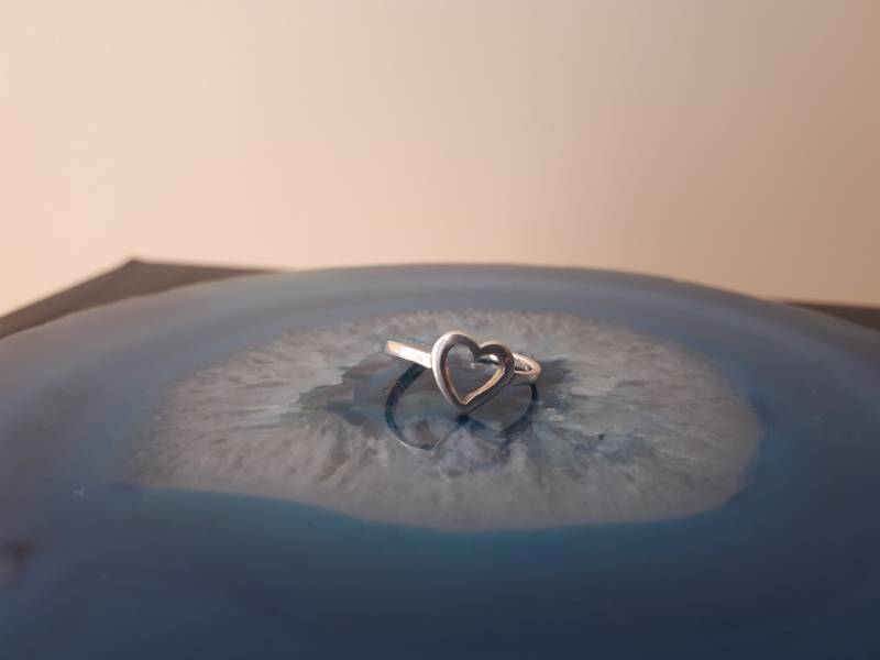 Vintage Herz Zehenring Midi Ring Sterling Silber 925 Größe 3 1/4 Einstellbar Tr2B von FralaVintage