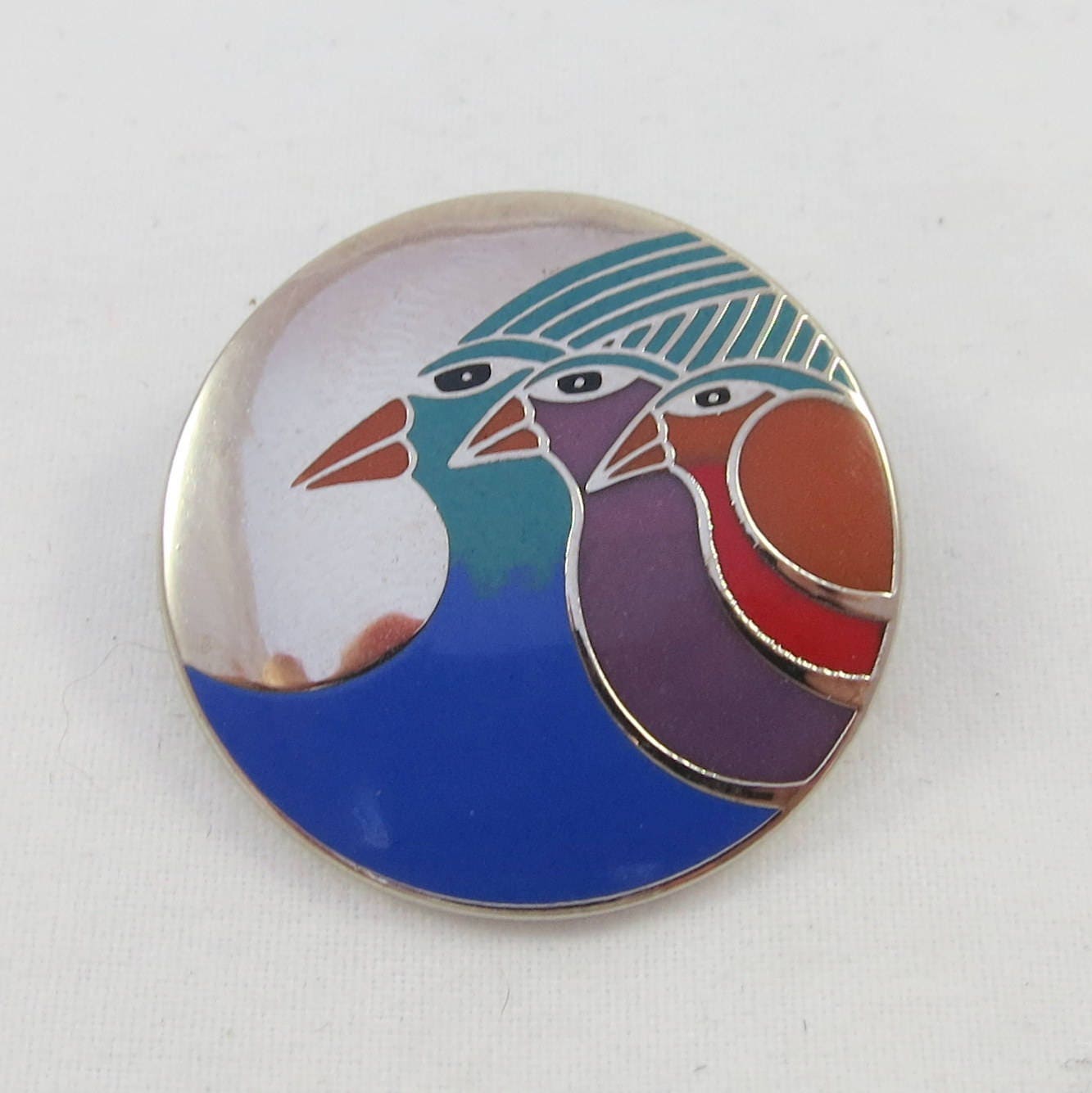 "Celestial Birds" Laurel Burch "Celestial Birds" Brosche Anstecknadel Silber" von Framarines