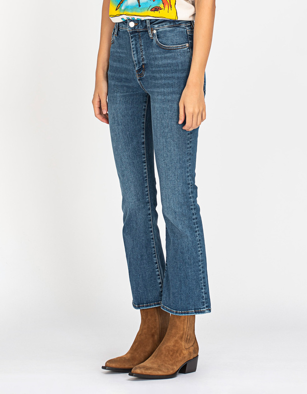 Le Crop Mini Boot Blue von Frame