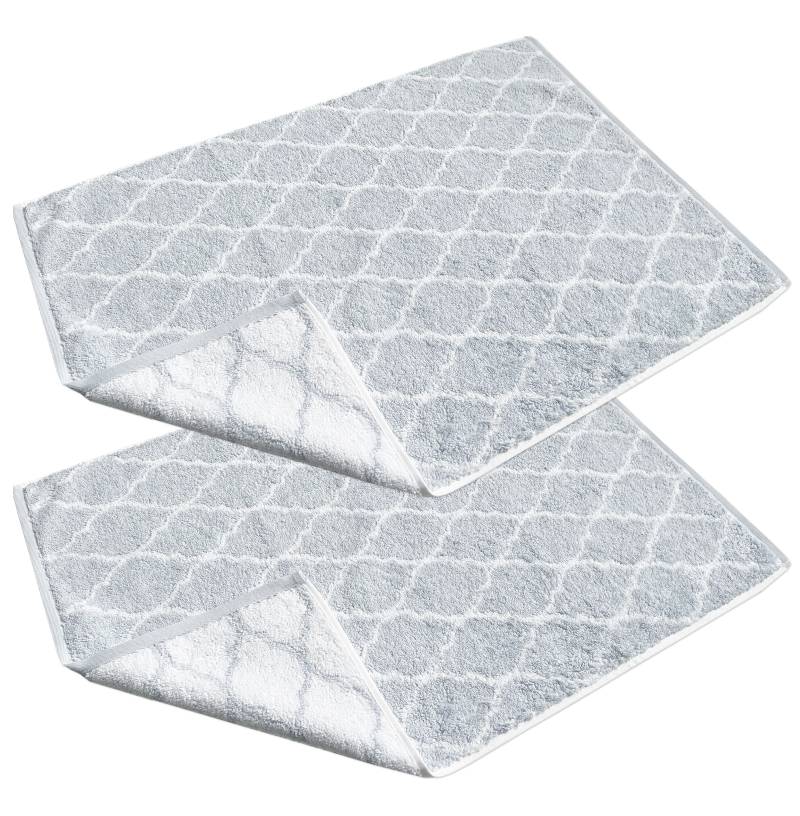 framsohn frottier Badematte "Tiles" Höhe 7 mm beidseitig nutzbar Baumwolle, Badvorleger, Hotelmatte, wendbar von Framsohn Frottier