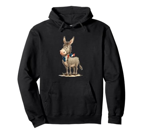 Lazy Donkey Face mit französischen Farben für Jungen und Mädchen Pullover Hoodie von France Donkey Outfit