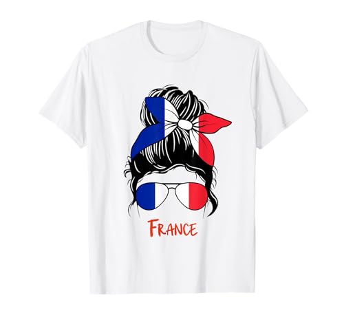 Frankreich Mädchen Französisch Mädchen Frankreich Frau Flagge T-Shirt Frankreich Mädchen Französisch Mädchen Frankreich Frau Flagge T-Shirt von France Girl French girl France woman flag