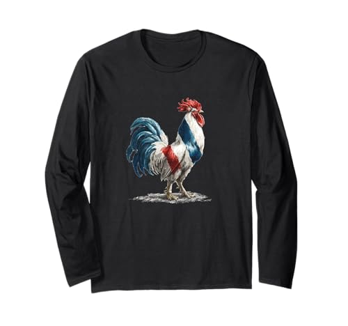 Hübscher Frankreich-Hahn für Erwachsene und Kinder Langarmshirt Hübscher Frankreich-Hahn für Erwachsene und Kinder Langarmshirt von France Rooster Outfit