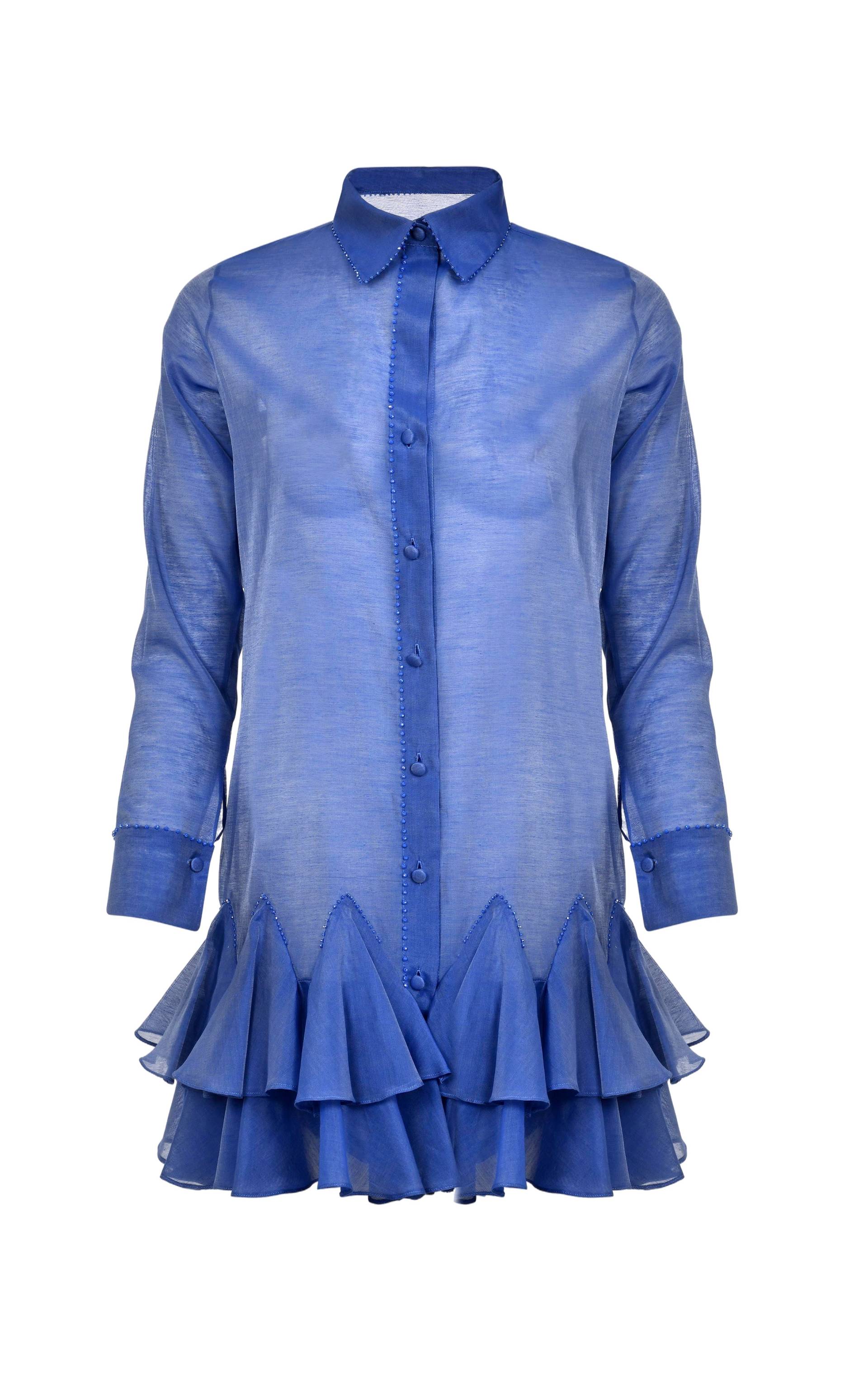 Francesca Miranda | Baccio Cotton Mini Dress | Women's Blue Mini dresses Francesca Miranda | Baccio Cotton Mini Dress | Women's Blue Mini dresses von Francesca Miranda