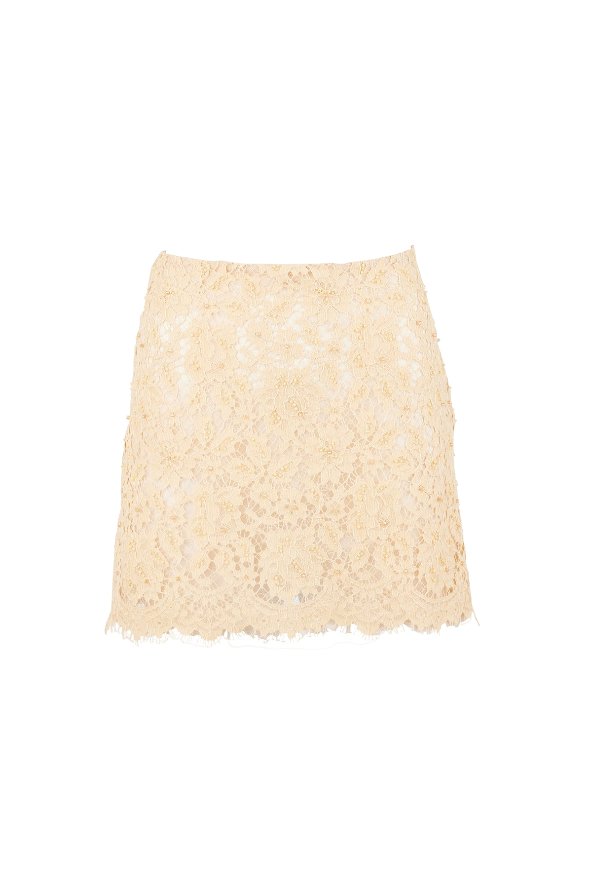 Charlie Lace Mini Skirt - Beige - 8 - Francesca Miranda - Mini skirts von Francesca Miranda