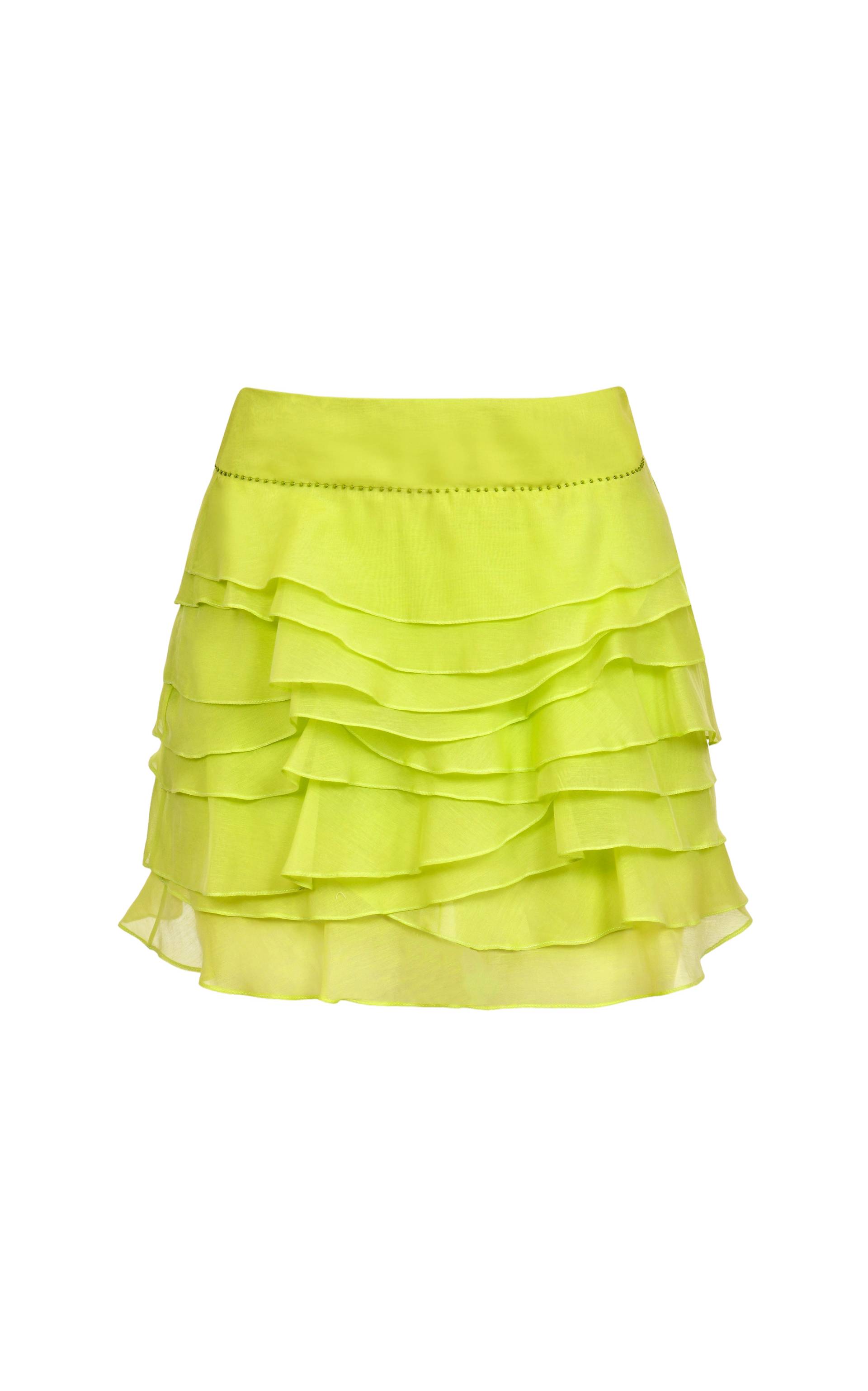 Francesca Miranda | Olas Green Cotton Skirt | Women's Lime Green Mini skirts Francesca Miranda | Olas Green Cotton Skirt | Women's Lime Green Mini skirts von Francesca Miranda