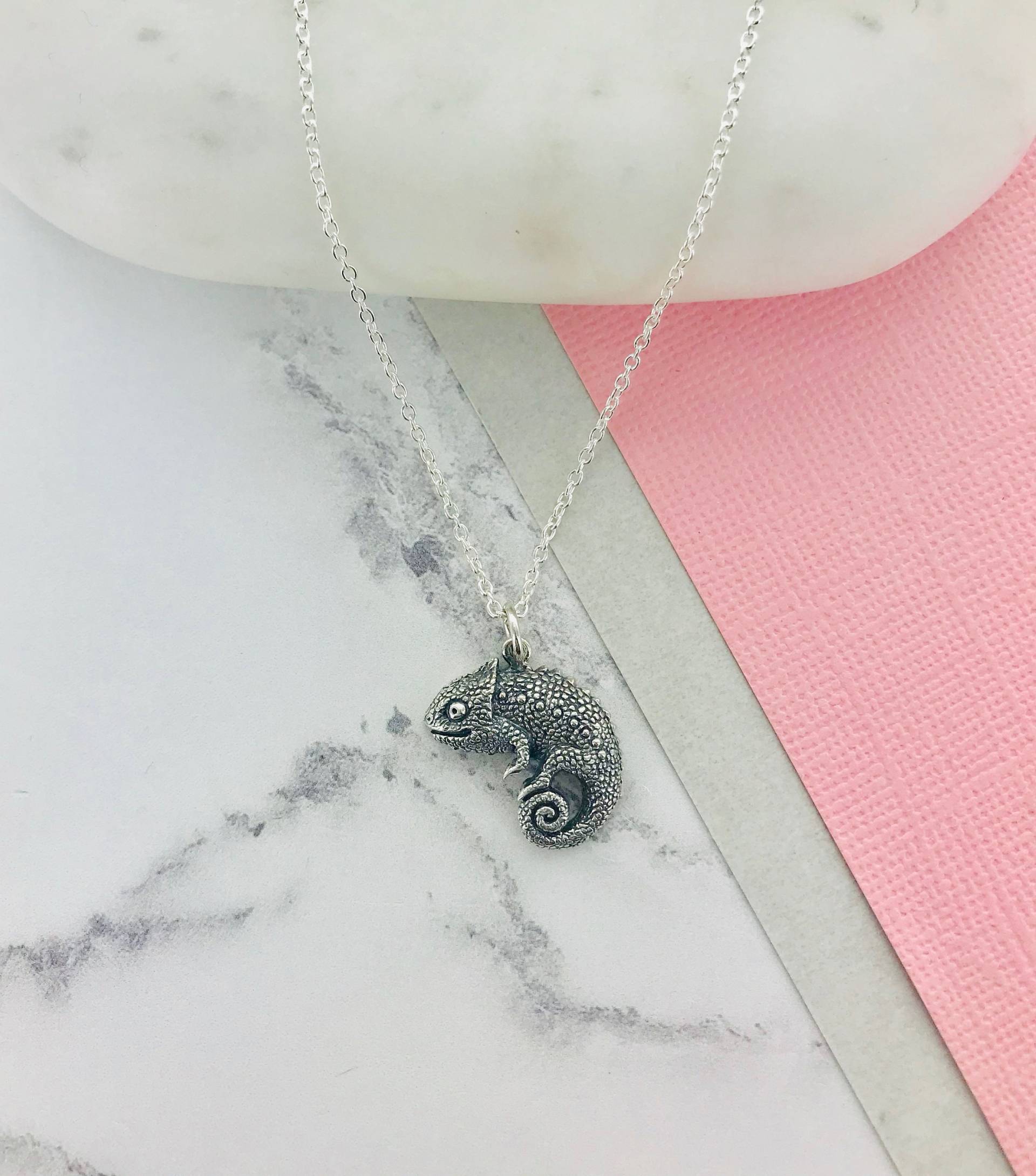 Chamäleon Sterling Silberkette von FrancescaRossiDesign