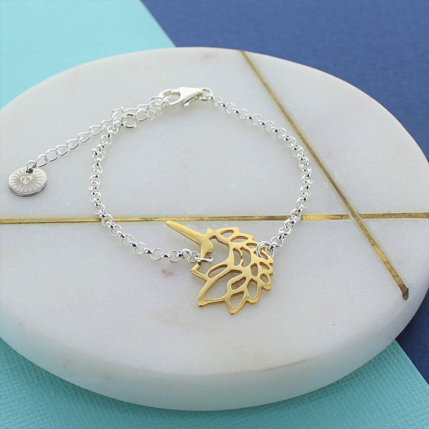 Einhorn-Silber Und Gold Armband von FrancescaRossiDesign