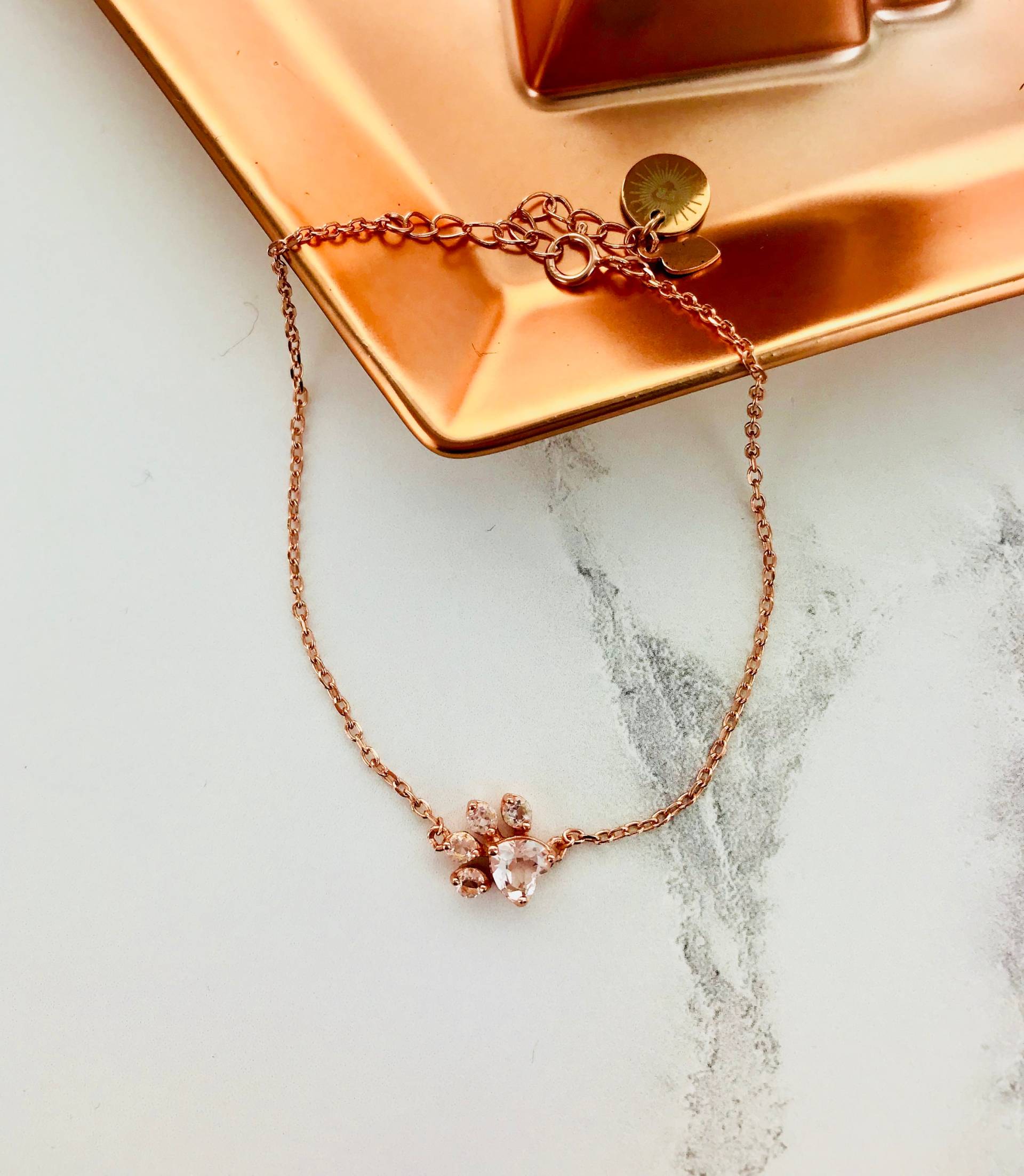 Kleine Pfote Rose Vergoldet Sterling Silber Armband von FrancescaRossiDesign