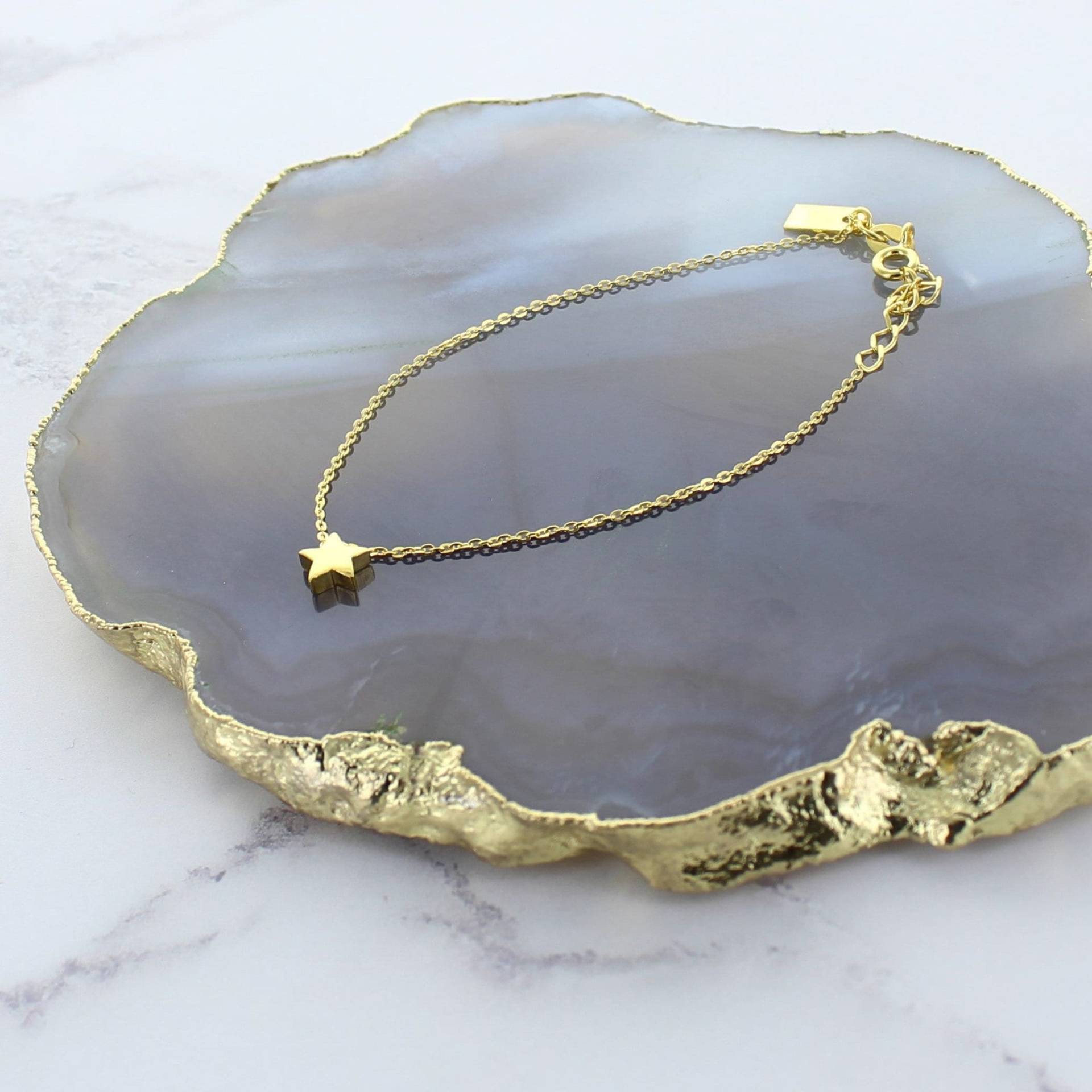 Kleines Vergoldetes Sterling Silber Stern Armband von FrancescaRossiDesign