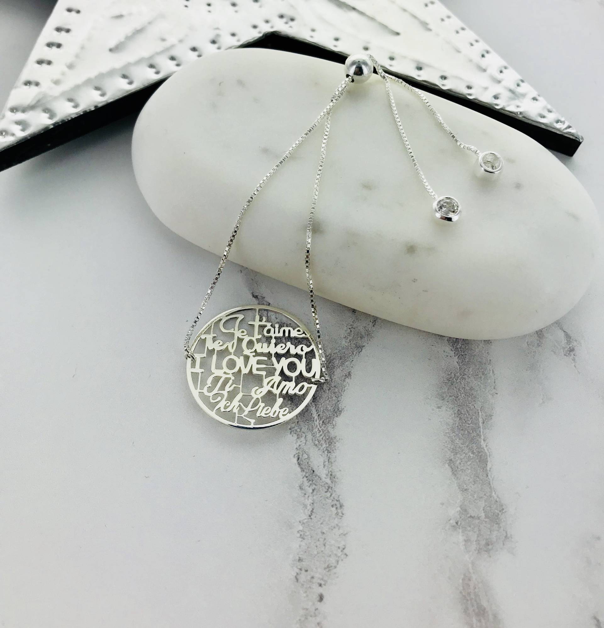 Liebe Scheibe Schieber Armband von FrancescaRossiDesign