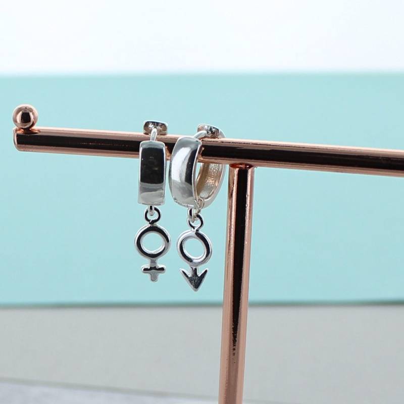 Männliche Weibliche Symbol Sterling Silber Reifen von FrancescaRossiDesign