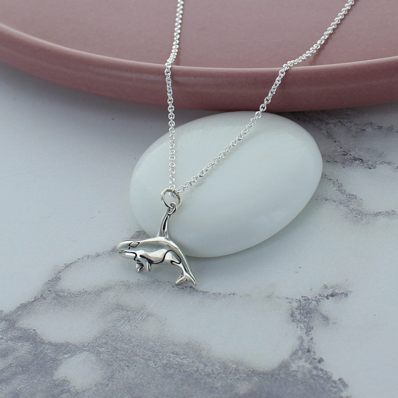 sterling Silber Charmehalskette Wal von FrancescaRossiDesign