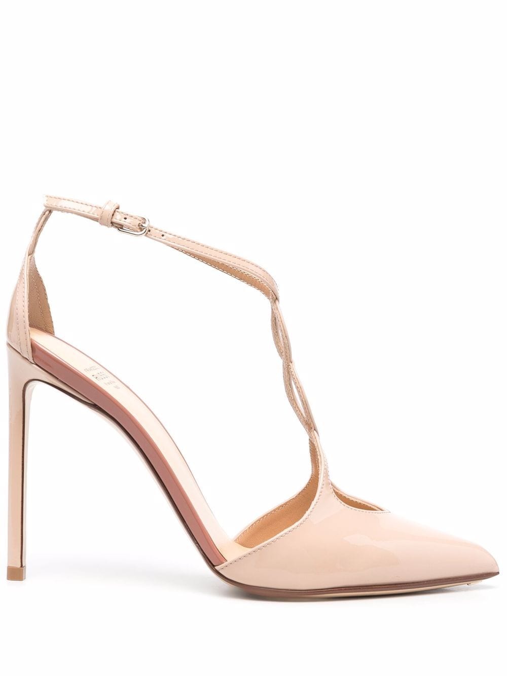 Francesco Russo Spitze Pumps aus Lackleder - Nude von Francesco Russo