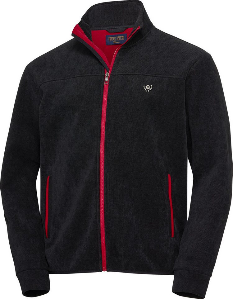 Franco Bettoni Fleecejacke Bequeme Passform dank hochwertigem Material-Mix von Franco Bettoni