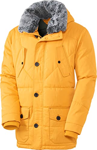 Franco Bettoni Herren Parka, warm wattierte Winterjacke, mit Reißverschluss & Knopfleiste, abnehmbare Kapuze, Herrenbekleidung, Gr. 48-60 von Franco Bettoni