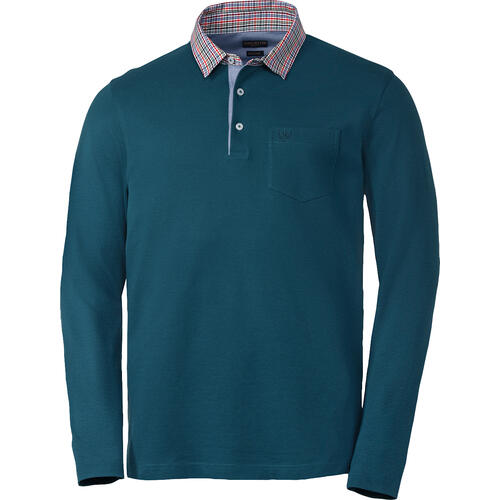 Franco Bettoni Herren Poloshirt mit Hemdkragen langarm von Franco Bettoni