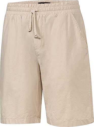 Franco Bettoni Herren Ultraleichte Sommerbermudas, luftige und weiche Kurze Hose, Herren-Shorts mit elastischem Bund für perfekten, Beige, Gr. 54 von Franco Bettoni