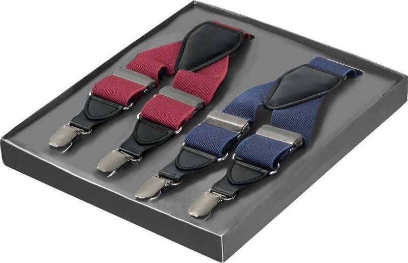 Franco Bettoni Hosenträger (Packung, 2er Pack) mit edlen Leder-Elementen von Franco Bettoni