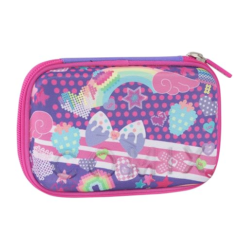 Comix Ultra Bright Federmäppchen für die Schule, Maxi Zip Federmäppchen für Jungen und Mädchen, mit Schreibwaren-Set mit löschbarem Stift in Blau und Rot und vielem mehr, Hartschale und Tirazip, 14,5 von COMIX