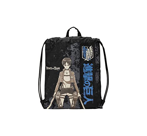 Franco Cosimo Panini Attack on Titan COULISSE BACKPACK Anschluss der Riesenhandschuhe COMIX ANIME, Schwarz, Taglia unica, Casual Franco Cosimo Panini Attack on Titan COULISSE BACKPACK Anschluss der Riesenhandschuhe COMIX ANIME, Schwarz, Taglia unica, Casual von Franco Cosimo Panini