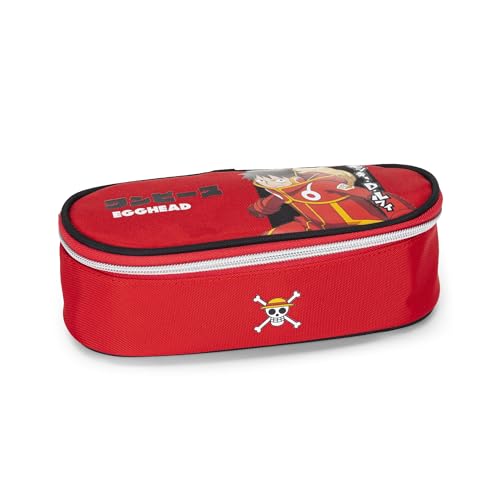 Franco Cosimo Panini One Piece Federmäppchen für die Schule, offizielles One Piece, Federmäppchen für Jungen und Mädchen, oval, ideal für die Aufbewahrung von Schreibwaren, mit praktischem von Franco Cosimo Panini