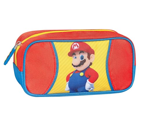 Franco Cosimo Panini Super Mario Federmäppchen, rechteckig, groß, ideal für die Aufbewahrung von Schreibwaren, mit praktischem Reißverschluss, 22 x 11 x 8 cm, Blau/Rot/Gelb, Rechteckiges Federmäppchen Franco Cosimo Panini Super Mario Federmäppchen, rechteckig, groß, ideal für die Aufbewahrung von Schreibwaren, mit praktischem Reißverschluss, 22 x 11 x 8 cm, Blau/Rot/Gelb, Rechteckiges Federmäppchen von Franco Cosimo Panini