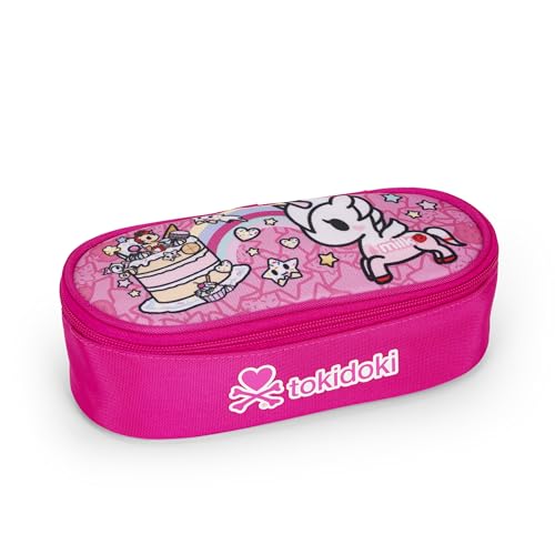 Franco Cosimo Panini TOKIDOKI - Offizielles Tokidoki Federmäppchen für die Schule, ovales Federmäppchen für Mädchen mit Innentasche, Trennwand mit elastischen Schlaufen und praktischem Reißverschluss, von Franco Cosimo Panini