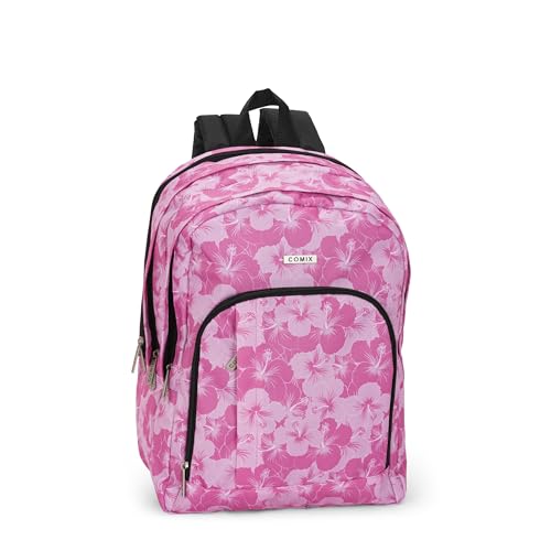 Franco Cosimo Panini Unisex Kinder Zaino Organizzato Hibiscus Comix ORGANISIERTER Rucksack Allover, Rosa von COMIX