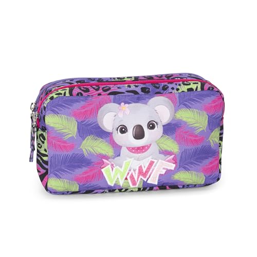 Franco Cosimo Panini WWF - Offizielles WWF Federmäppchen, Federmäppchen für Jungen und Mädchen, rechteckig, groß, ideal für die Aufbewahrung von Schreibwaren, mit praktischem Reißverschluss, 21 x 11 H von Franco Cosimo Panini